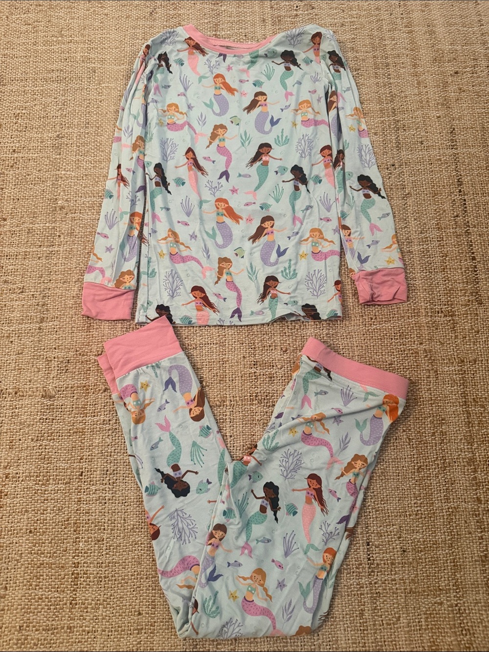 Toast + Jams Toddler Girl Bamboo Mermaid Pajama Set 5-6 years 5T